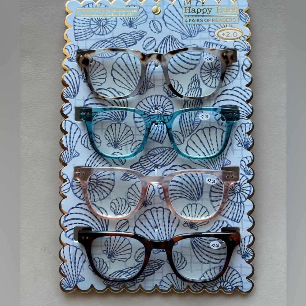 Happy Hues blue light filtering 4 pair readers +2.00
